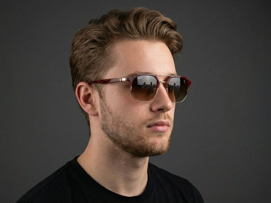 Ray-Ban Ferrari Edition 2170 – Golden Brown Shaded Geometric Sunglasses