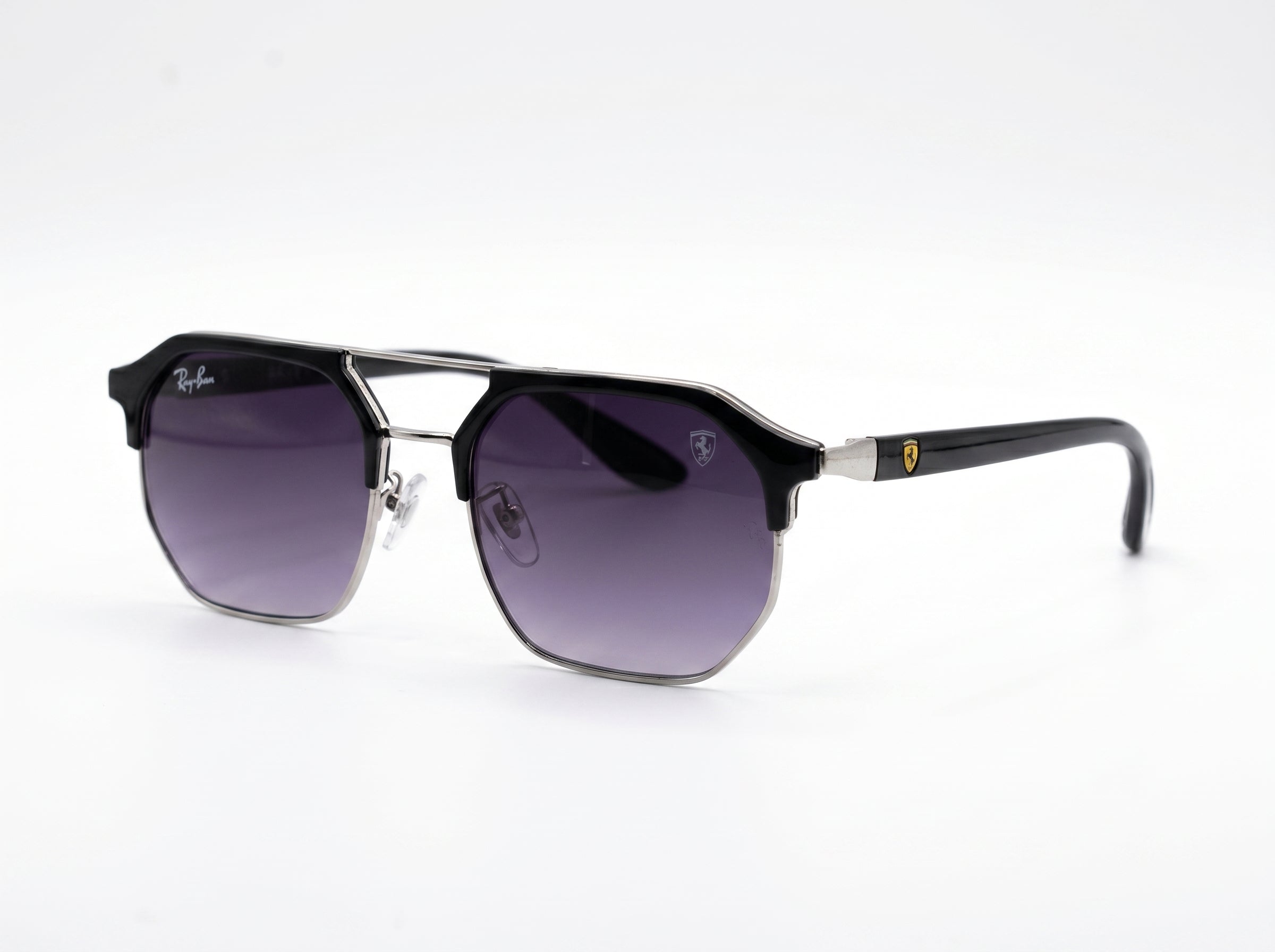 Ray-Ban Ferrari Edition 2170 – Lunettes de soleil géométriques aux verres brun doré dégradé