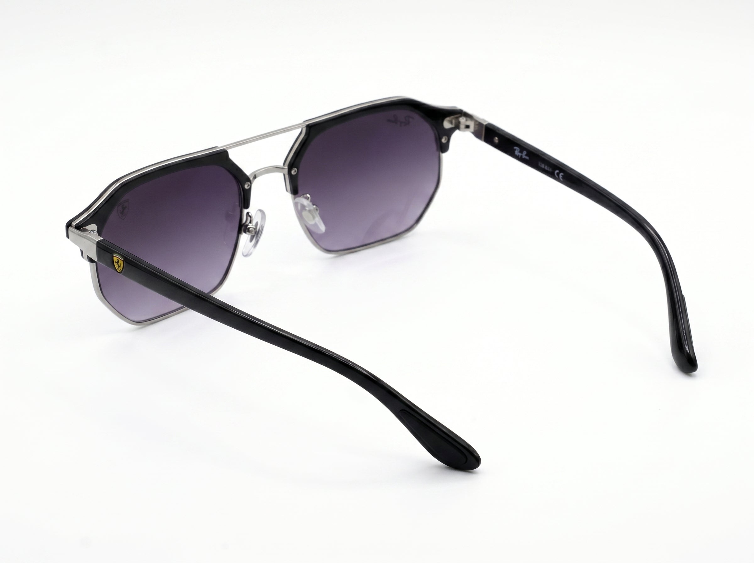 Ray-Ban Ferrari Edition 2170 – Lunettes de soleil géométriques aux verres brun doré dégradé
