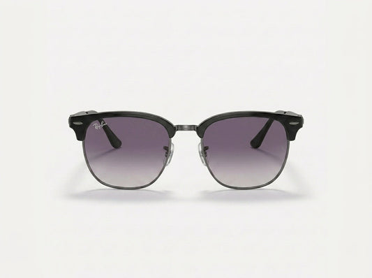 Ray-Ban Clubmaster RB3716 – Matte Black & Gradient Grey Sunglasses