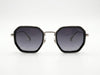 Christian Dior Geometric Designer Sunglasses – Silver & Black Frame