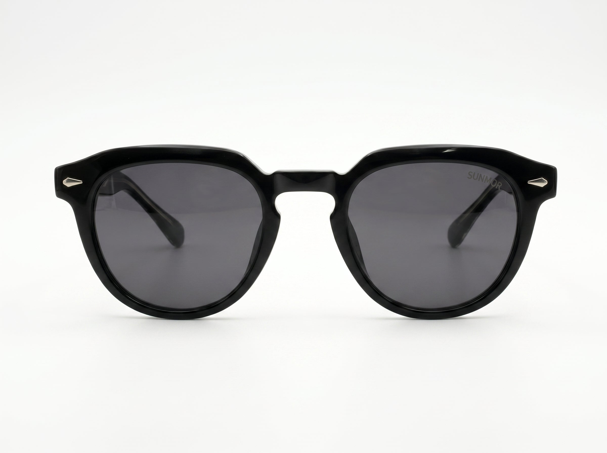 Moscot-Inspired Dolt Acetate Sunglasses – Classic Glossy Black