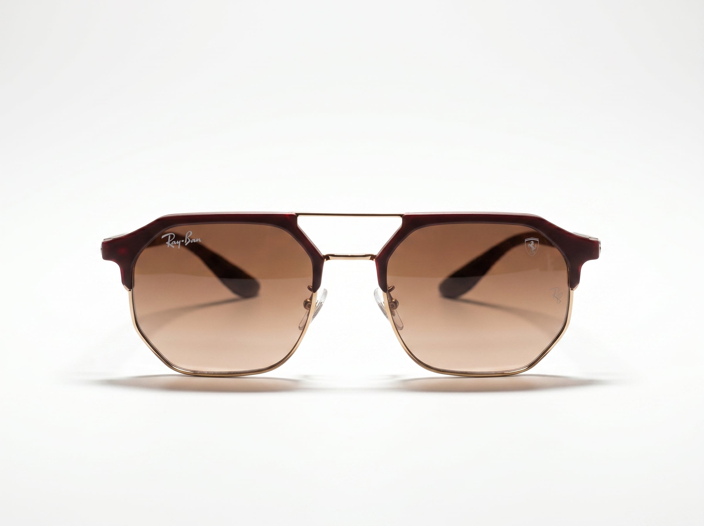 Ray-Ban Ferrari Edition 2170 – Golden Brown Shaded Geometric Sunglasses