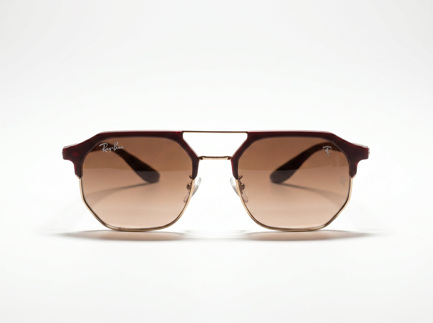 Ray-Ban Ferrari Edition 2170 – Golden Brown Shaded Geometric Sunglasses